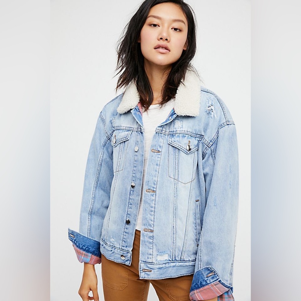 Free People Sherpa Jean Jacket